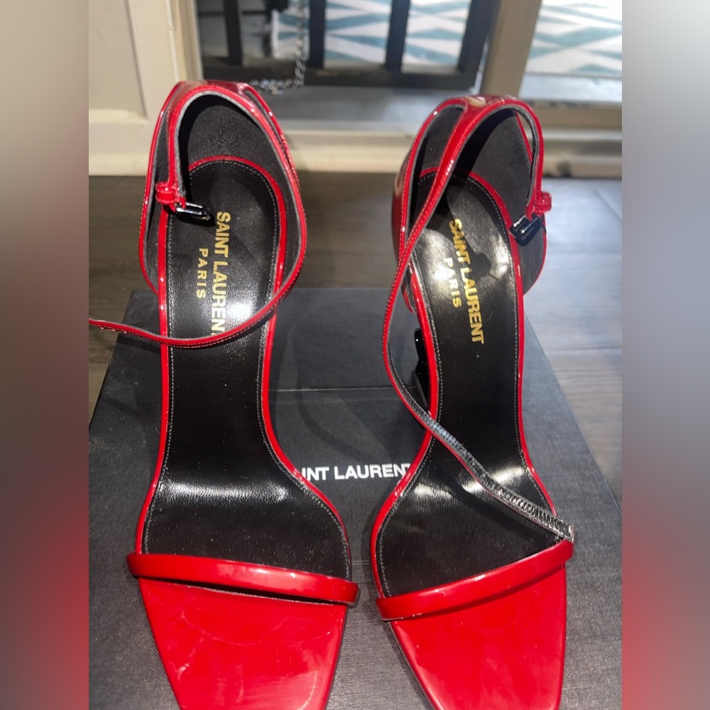 YSL Opyum Patent leather sandal 110mm